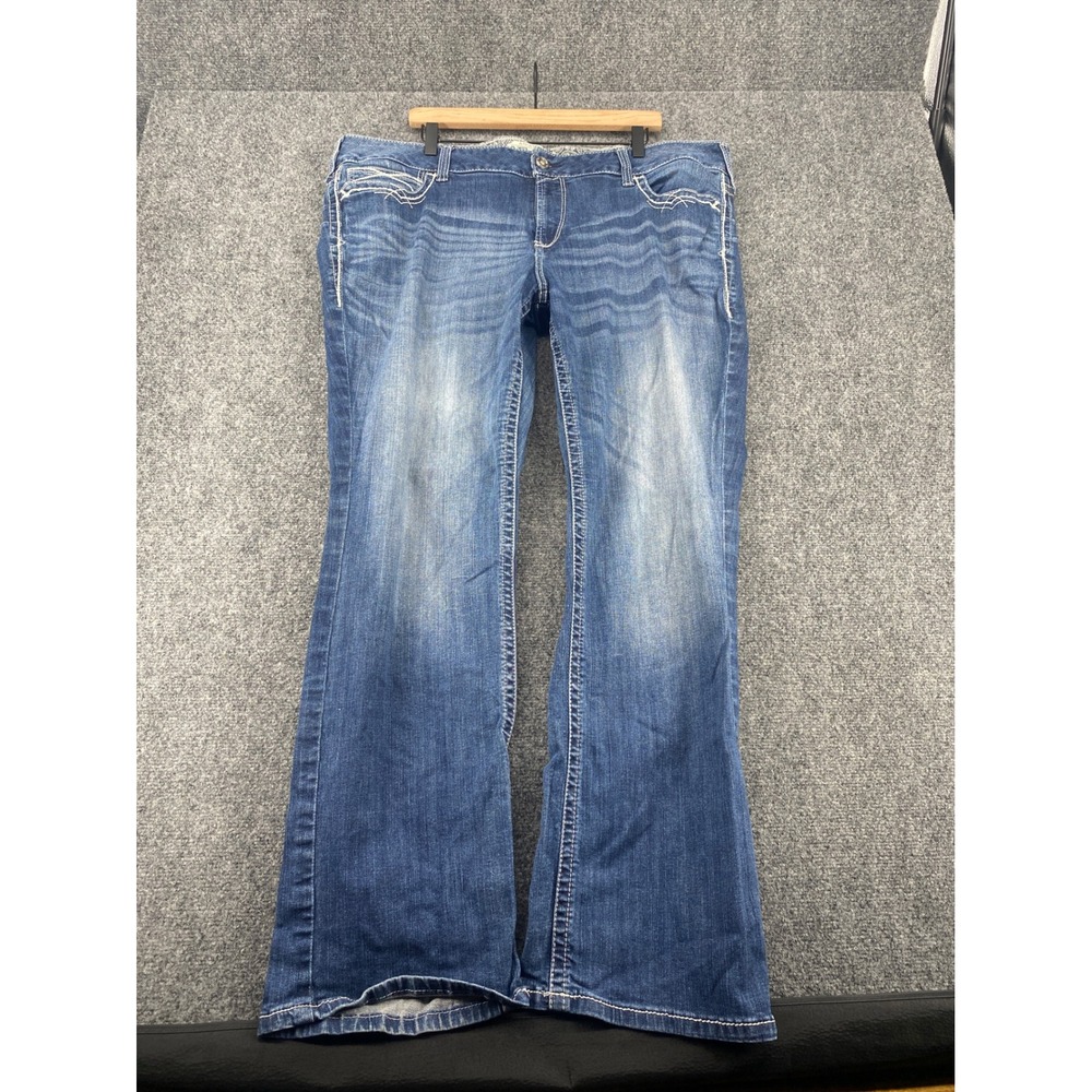 Ariat REAL Denim Bootcut Jeans Womens 22WR Blue Medium Wash Western Riding Pants